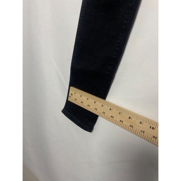 Madewell Womens 10" High-Rise Skinny Jeans Size 26 Black Denim - Picture 7 of 14